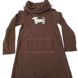 Gymboree Sweatshirt Dress With Deep Turtleneck‎ Bows And A Puppy Size 7